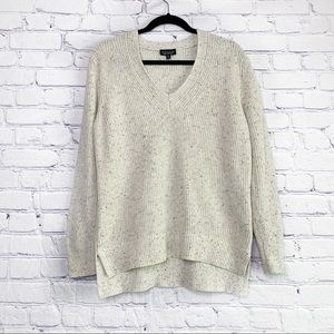 Topshop Speckled Cream Knit Oversized Sweater